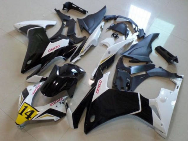 Carenado CBR 500 RR 13-15 - Negro Blanco Denso Rizoma 14