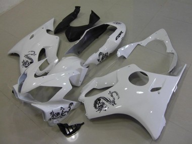 Carenado CBR 600 F4i 04-07 - Blanco con Negro Dragon