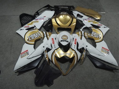 Carenado GSXR 1000 K5 05-06 - Blanco Oro Lucky Strike Motul