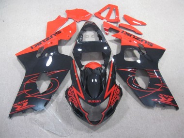 Carenado GSXR 600 K4 04-05 - Negro Rojo