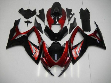 Kit Carenado Inyección GSXR 600 / 750 K6 06-07 - Rojo Negro